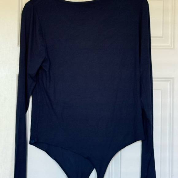 Biltmore Blue Long Sleeve Ribbed Bodysuit XL - Picture 5 of 9